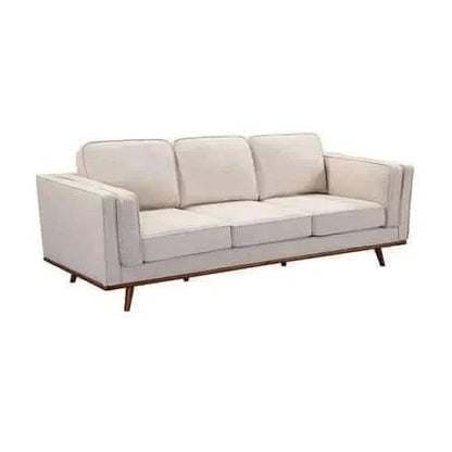 3+2 Seater Sofa Beige Fabric Lounge Set for Living Room Couch with Woo