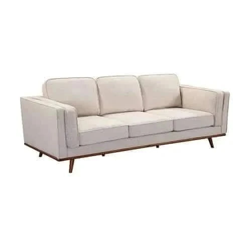 3+2 Seater Sofa Beige Fabric Lounge Set for Living Room Couch with Woo