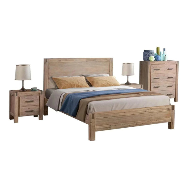 Wood Queen Bed and Bedroom furniture