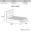 Solid Wood Queen Size bed and bedroom furniture