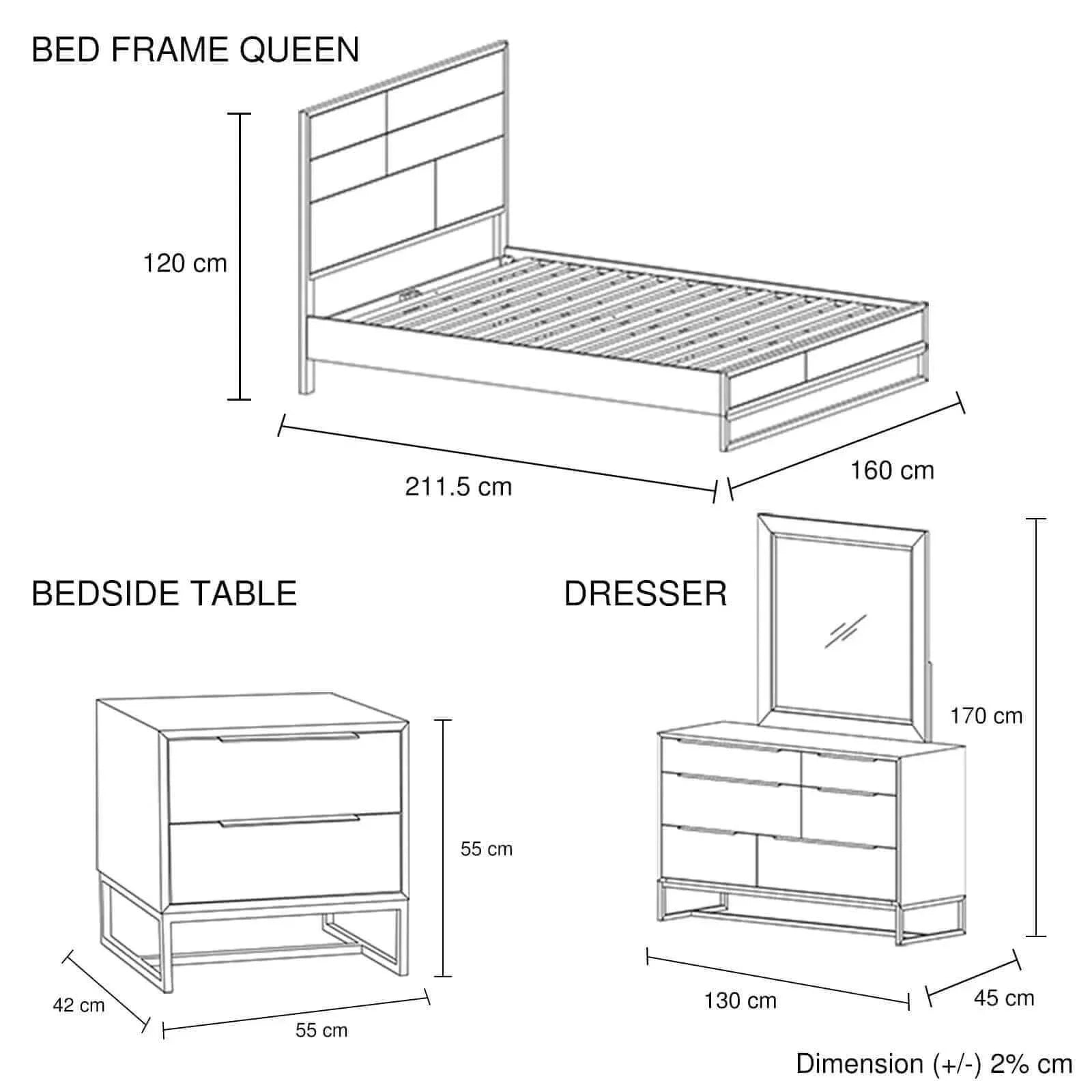 wood queen bedroom set 