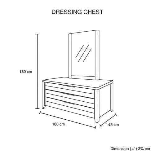 4 Pieces Bedroom Suite Natural Wood Like MDF Structure King Size Oak C