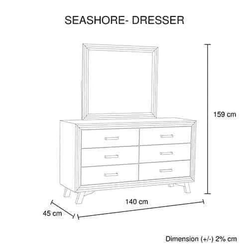 4 Pieces Bedroom Set Queen Size Silver Brush in Acacia Wood