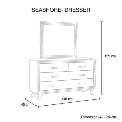 4 Pieces Bedroom Set Queen Size Silver Brush in Acacia Wood