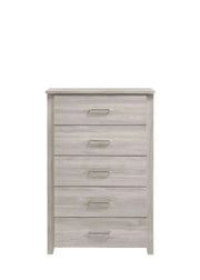 5 Chest Of Drawers Tallboy In White Oak