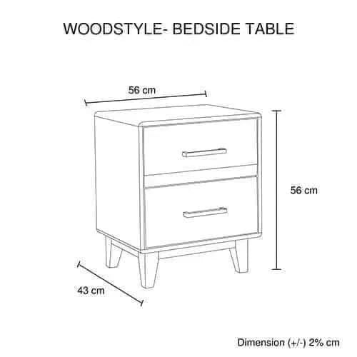 5 Pieces Bedroom Furniture Double Size in Solid Wood Antique Design