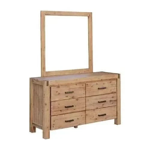 5 Pieces Solid Wood King Single Bed and Bedroom Set