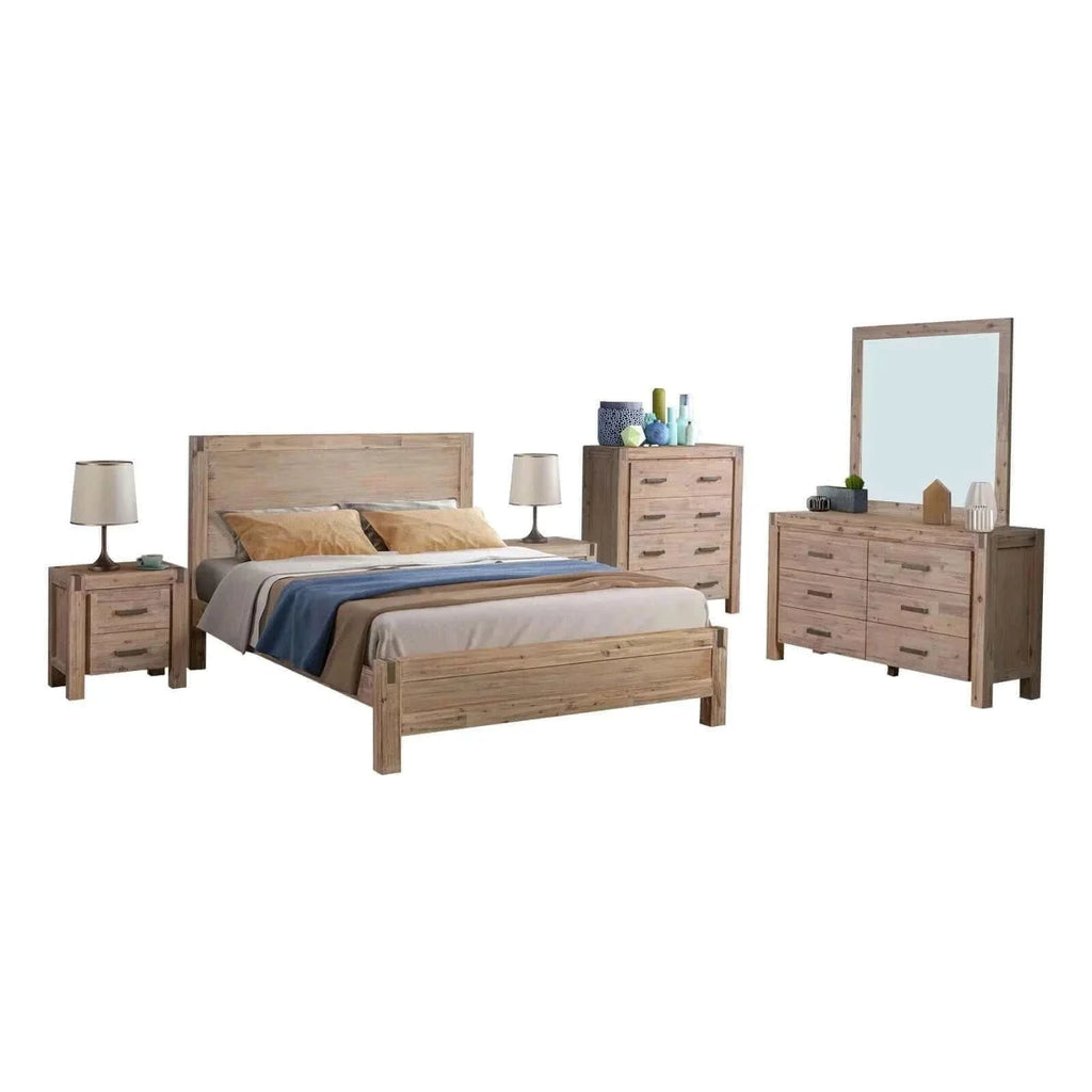 solid wood queen bedroom furniture set-Upinteriors