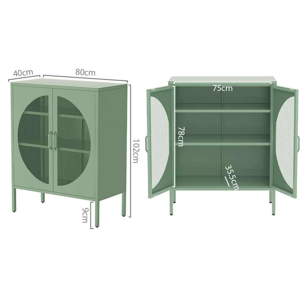 ArtissIn Metal Sideboard Buffet - ELSA Green