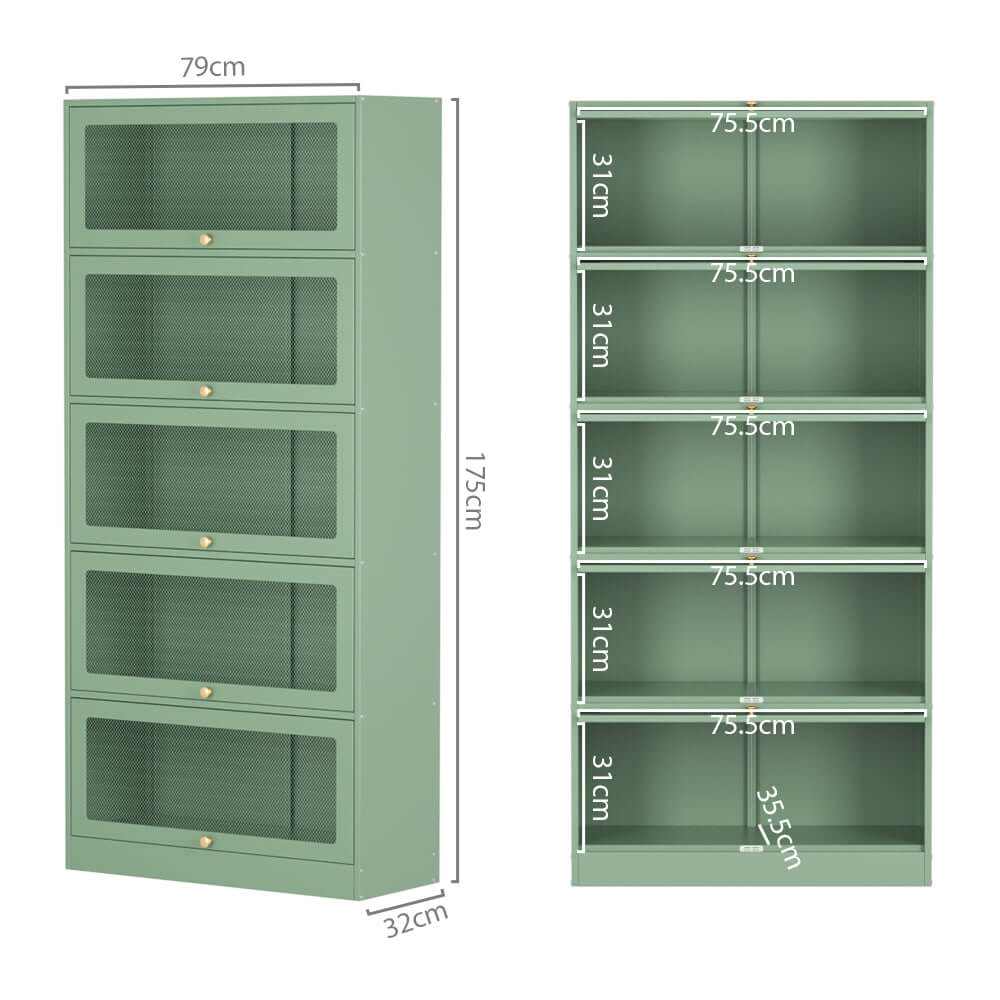 ArtissIn ELIA Modern Buffet Cupboard Mesh Doors Metal - Green