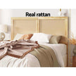 rattan double bed head