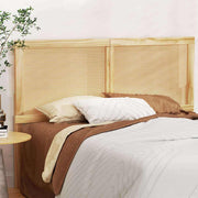 RIBO Rattan Bed Headboard Queen - Pine