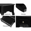 Console Table with Drawers Black 