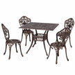 Outdoor Dining Set 5 Piece Aluminum 