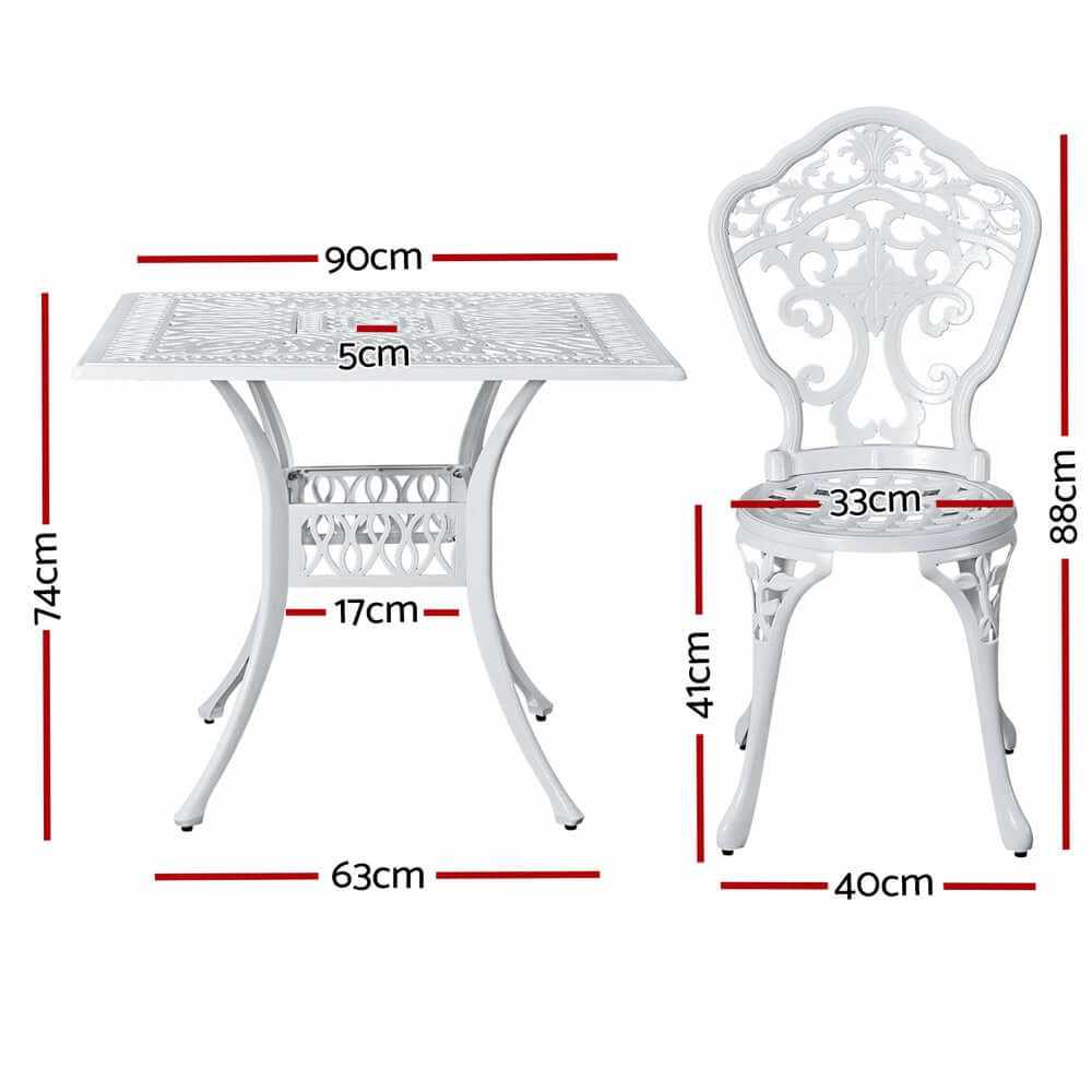 aluminium outdoor dining table