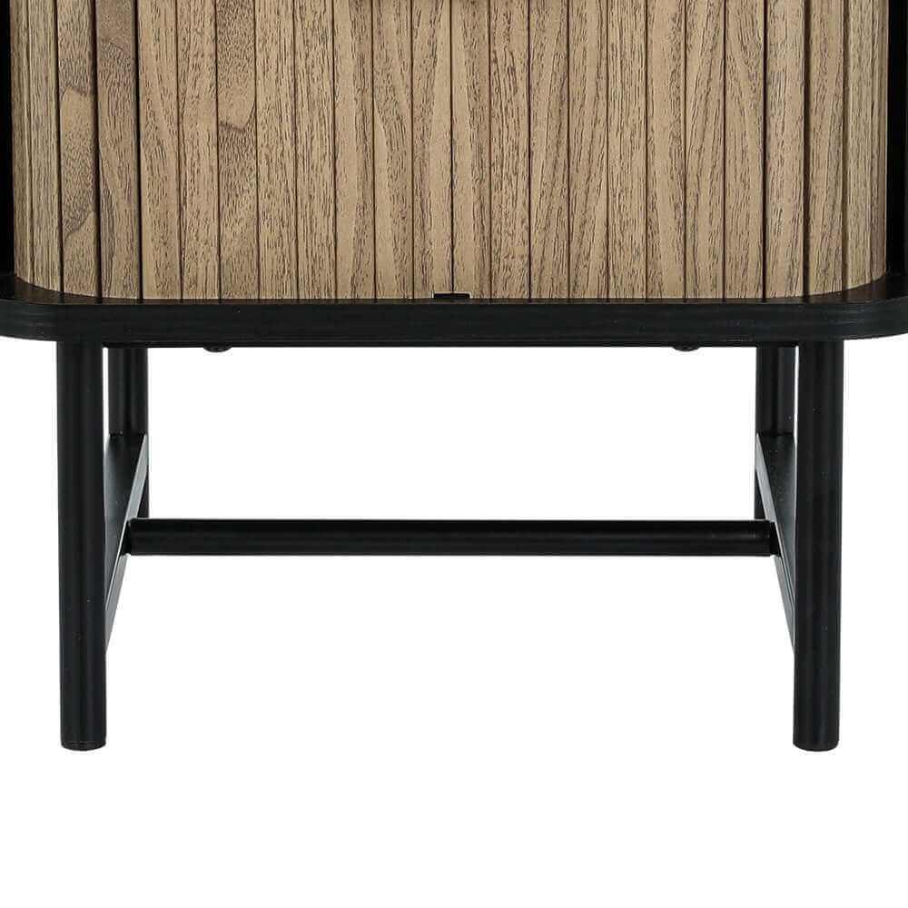BORIS Bedside Table Storage Nightstand Black