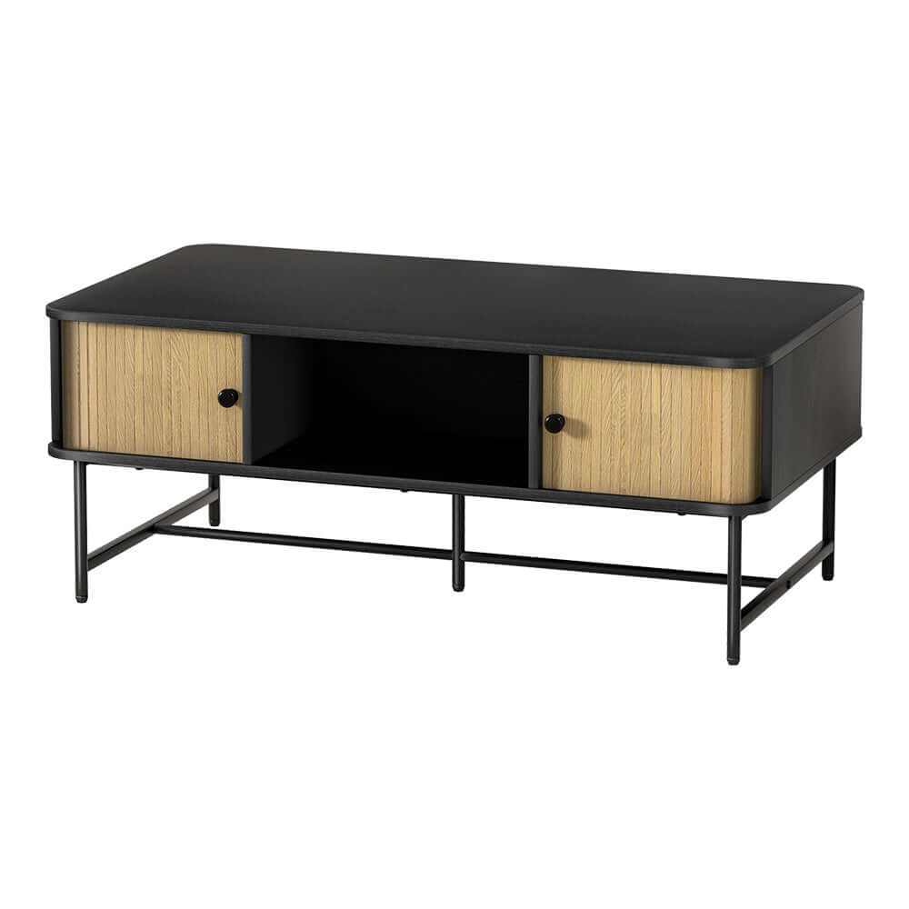 Boris Sliding Drawer Door Coffee Table Black