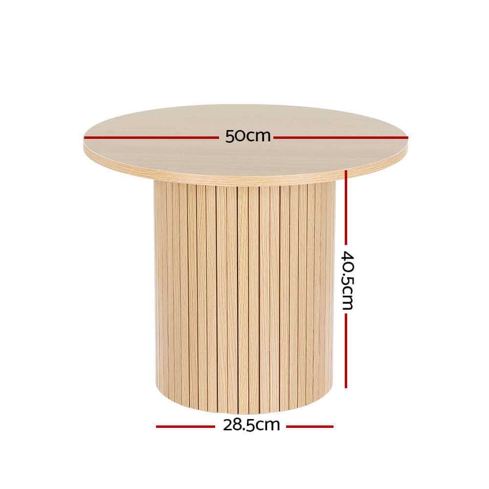 PIIA Coffee Table Round Fluted Base