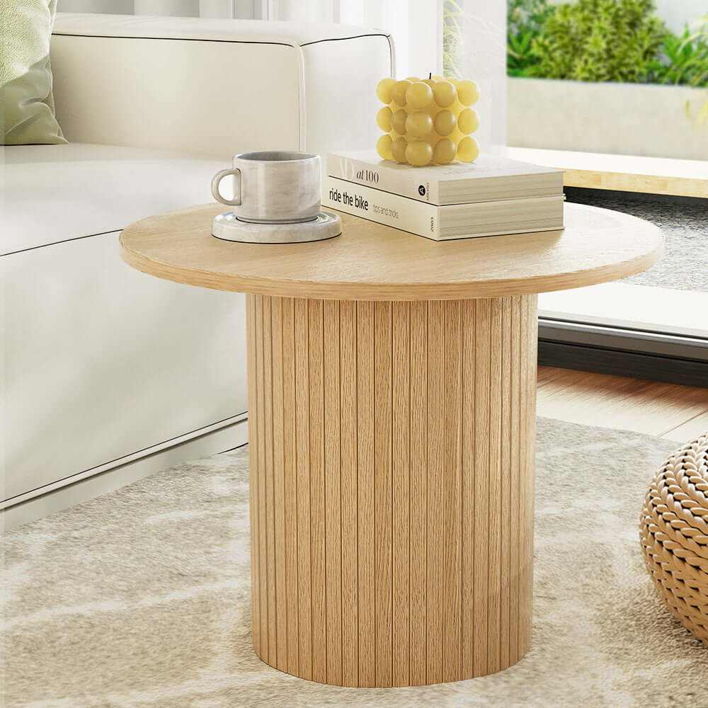 PIIA Coffee Table Round Fluted Base
