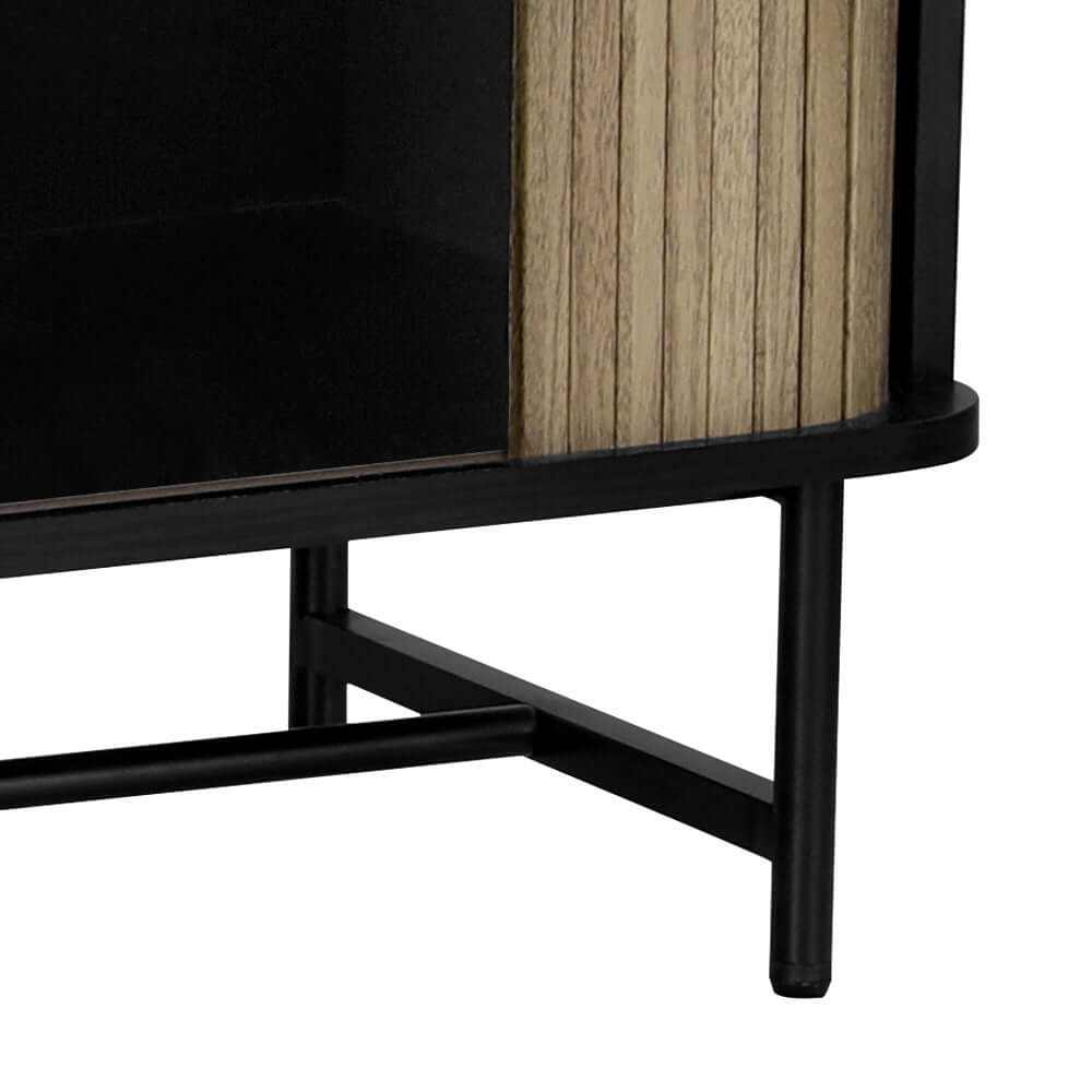 Boris Black Entertainment Unit TV Cabinet 150CM