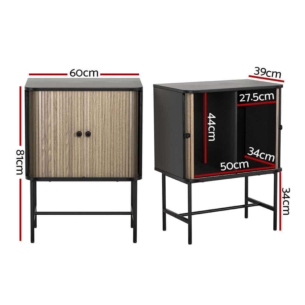 BORIS Buffet Sideboard Cupboard Cabinet Sliding Doors