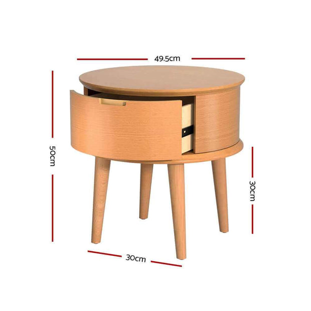 Curved Side End Table 