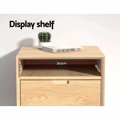 Artiss Bedside Table Drawers Storage Cabinet - GORR