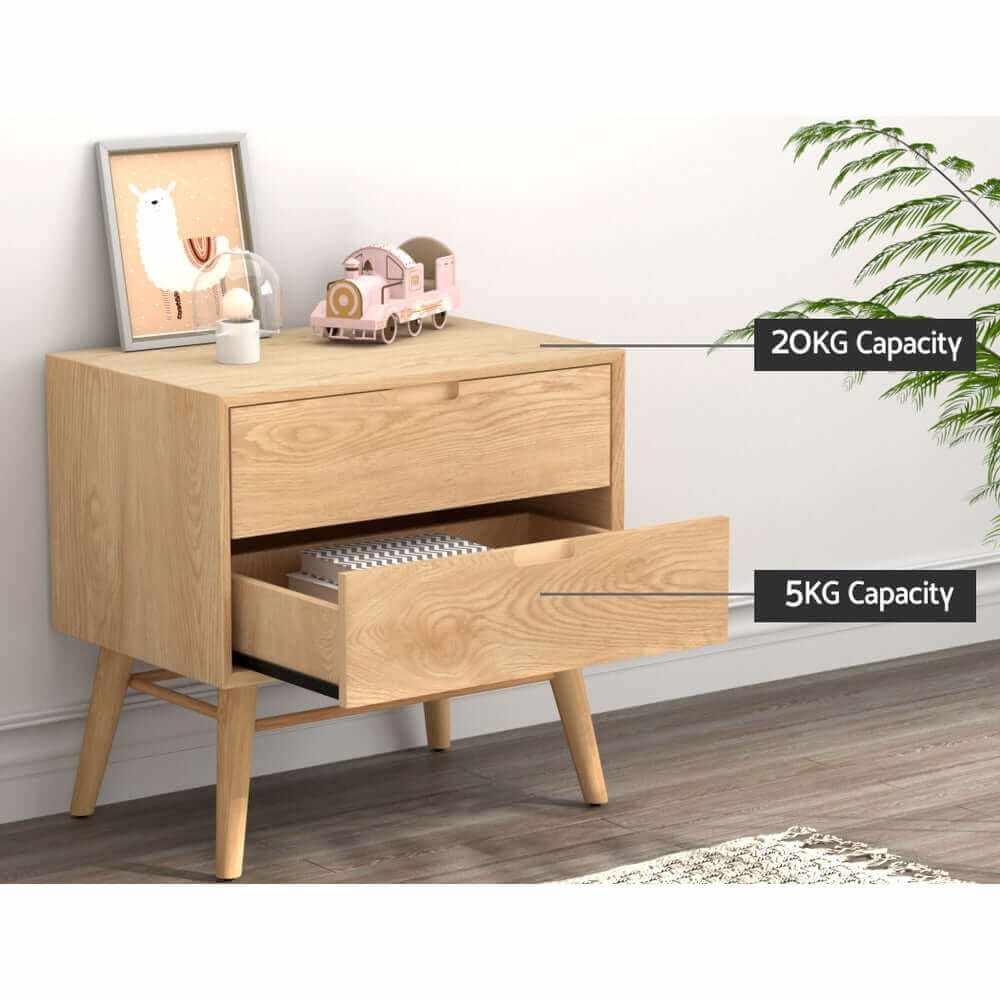 Gino Nightstand Light Oak