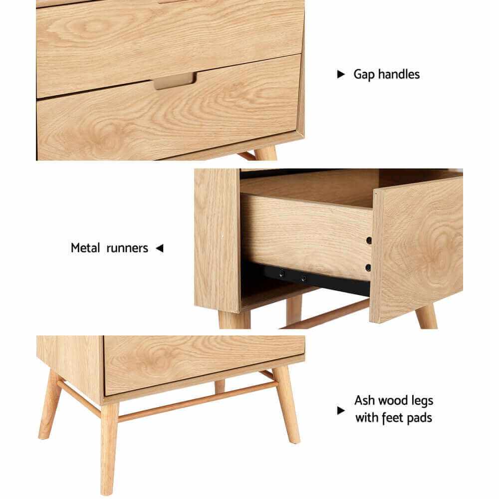 Gino Nightstand Light Oak