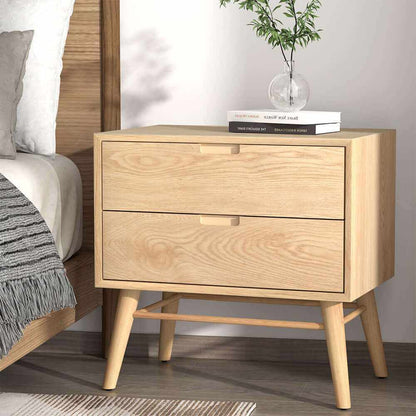 Artiss Gino Nightstand Light Oak