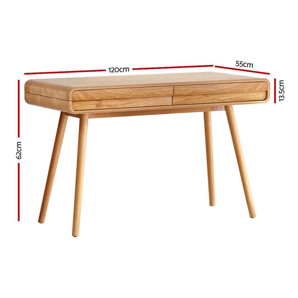 Natural Wood Computer Desk 100CM Wide