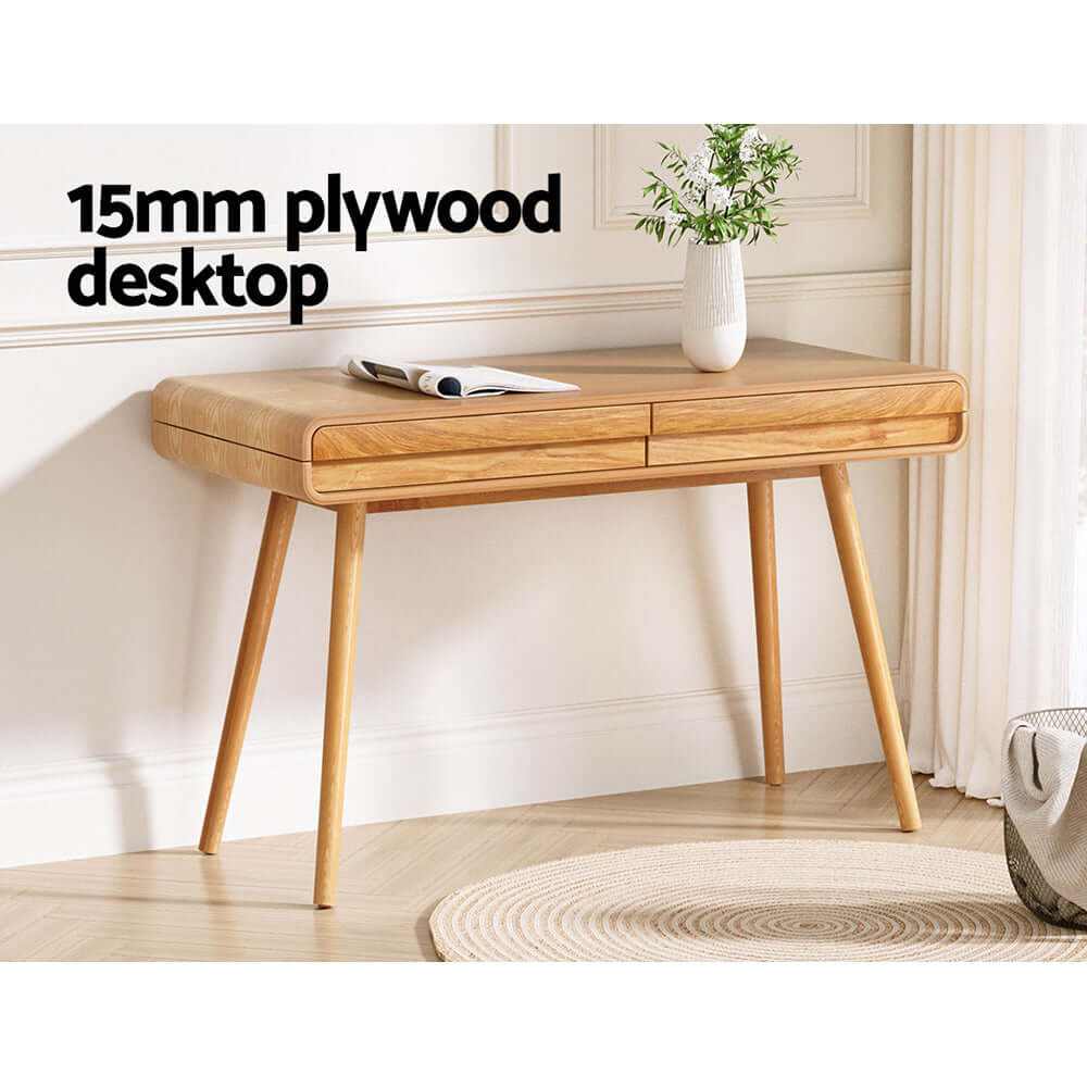 Natural Wood Computer Desk 100CM Wide