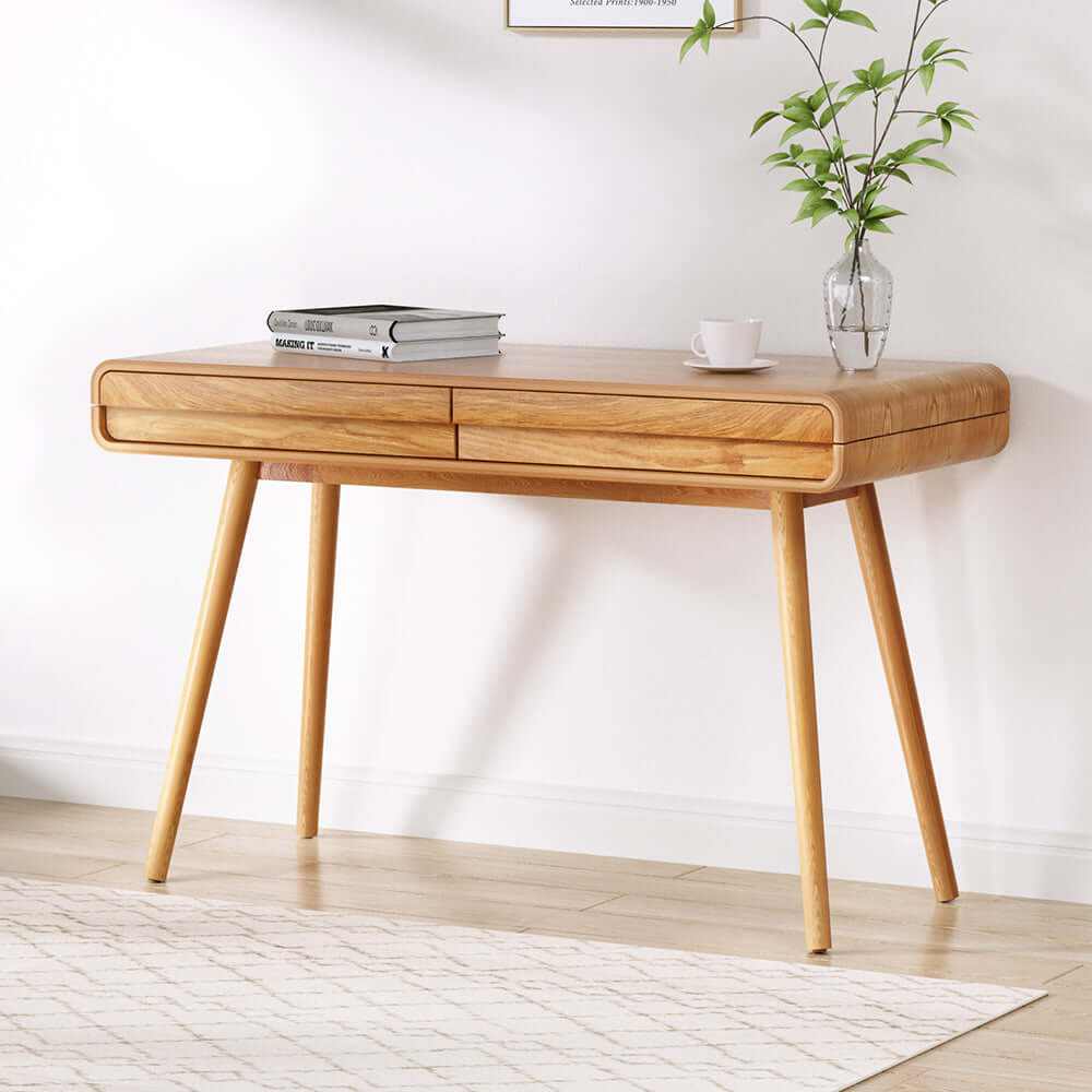 Natural Wood Computer Desk 100CM Wide