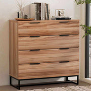 NOCHE Chest of 4 Drawer Tallboy Storage - Rust Oak