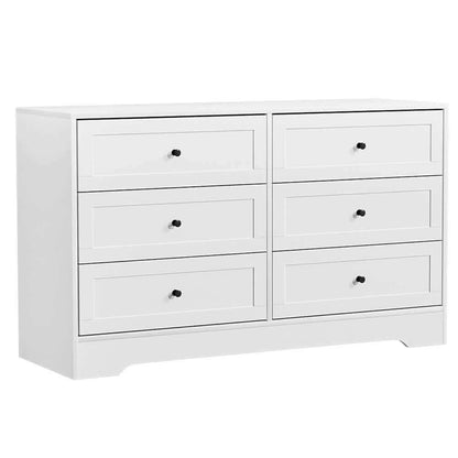 white 6 drawer chest