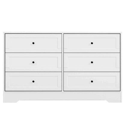 white 6 drawer chest