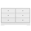 white 6 drawer chest