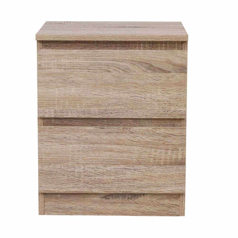 PEPE Bedside Table 2 Drawers Cabinet - Oak
