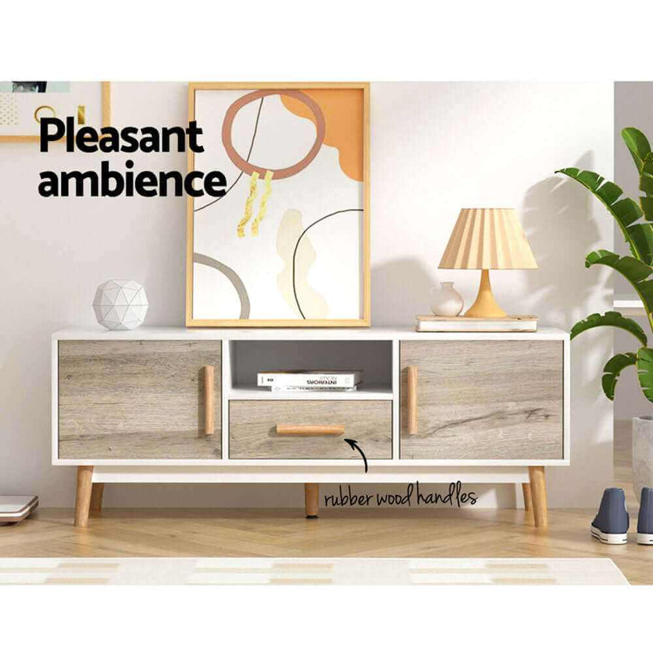 120cm entertainment unit white