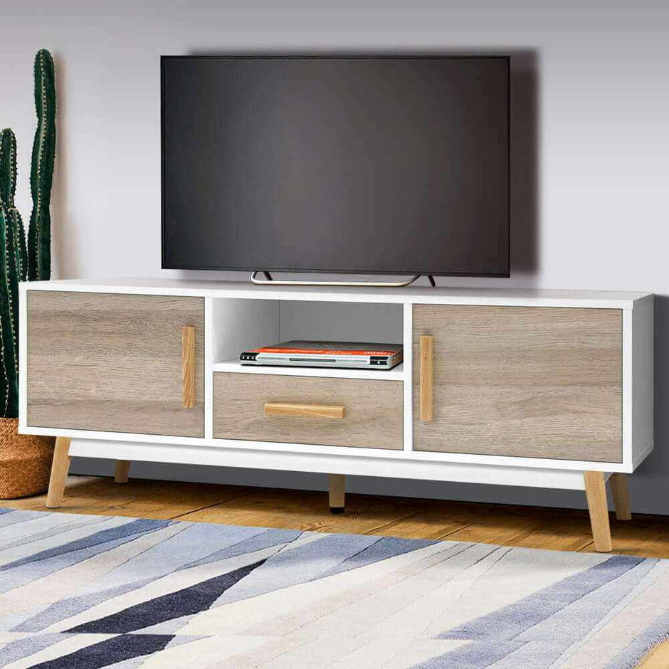 120cm entertainment unit white