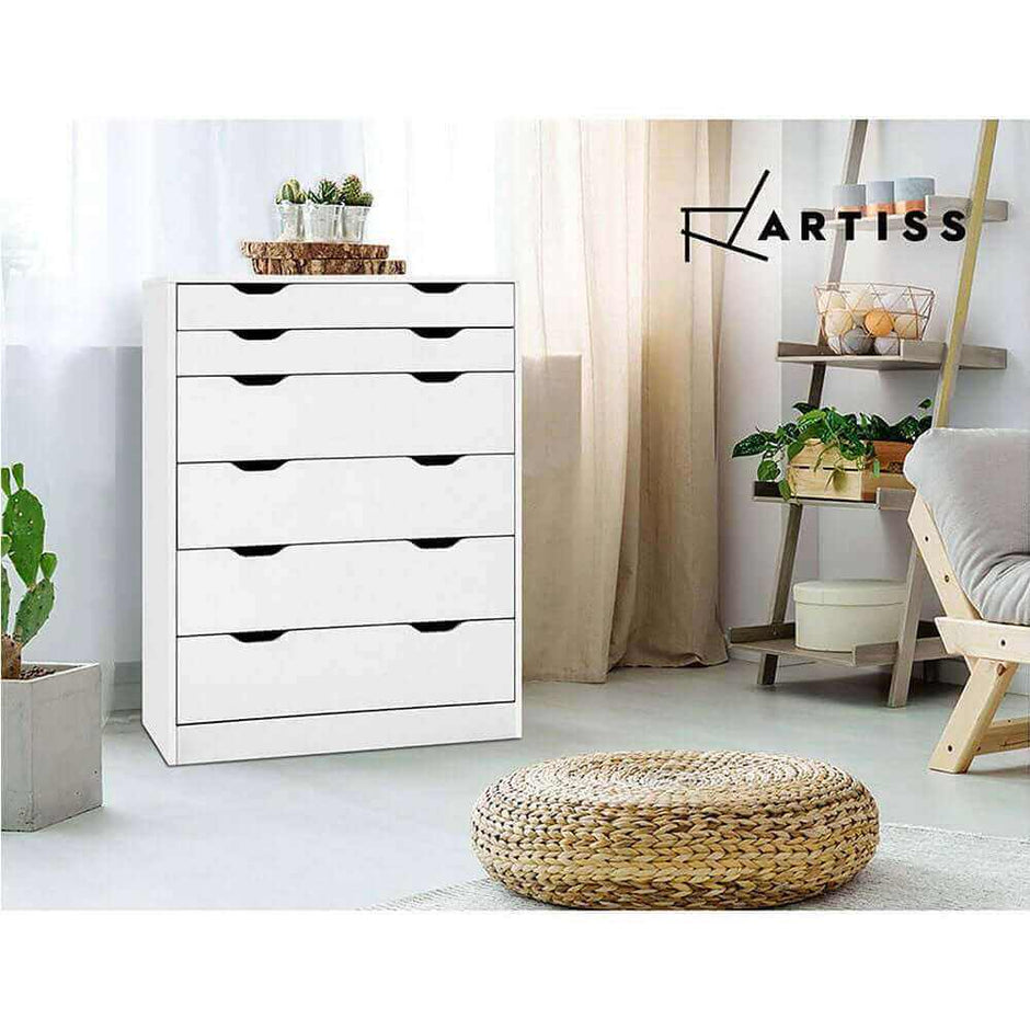 6 Chest of Drawers White