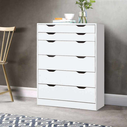 Artiss 6 Chest of Drawers - MYLA White