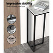 marble effect console table