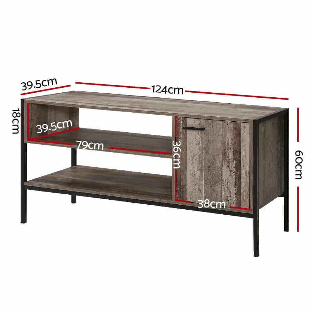 Artiss TV Cabinet Entertainment Unit Stand Storage Wood Industrial Rus