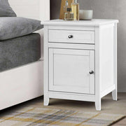 Gustav Bedside Tables Side Table Drawers Nightstand White