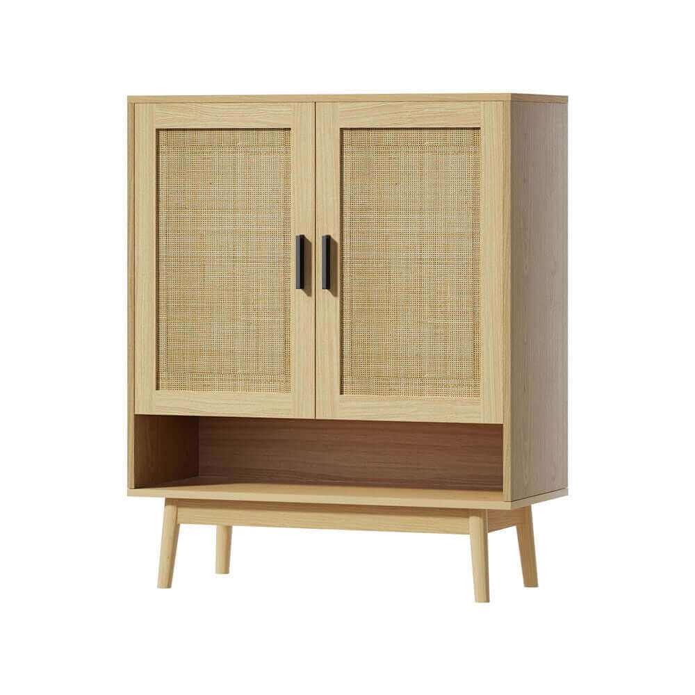 Briony Shoe Rack Cabinet Rattan 5-tier 20 Pairs