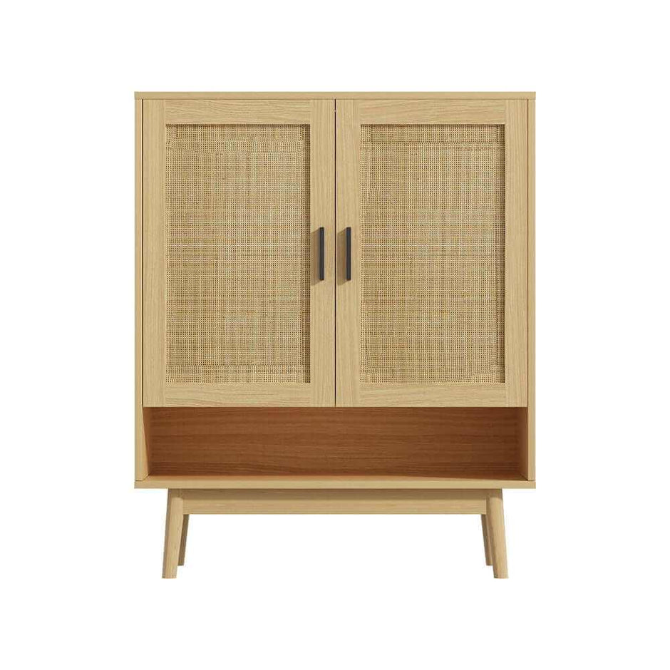 Shoe Rack Cabinet Rattan 