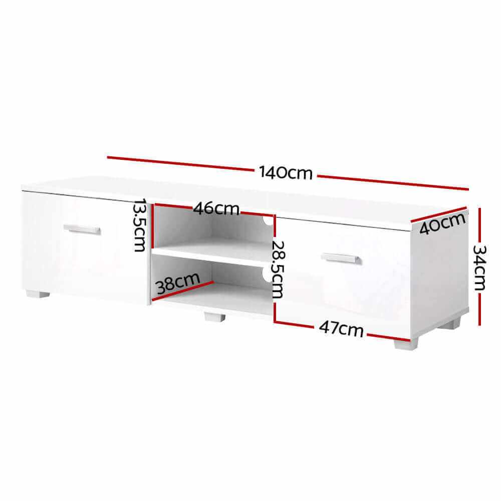 Artiss TV Cabinet Entertainment Unit Stand High Gloss Furniture Storag