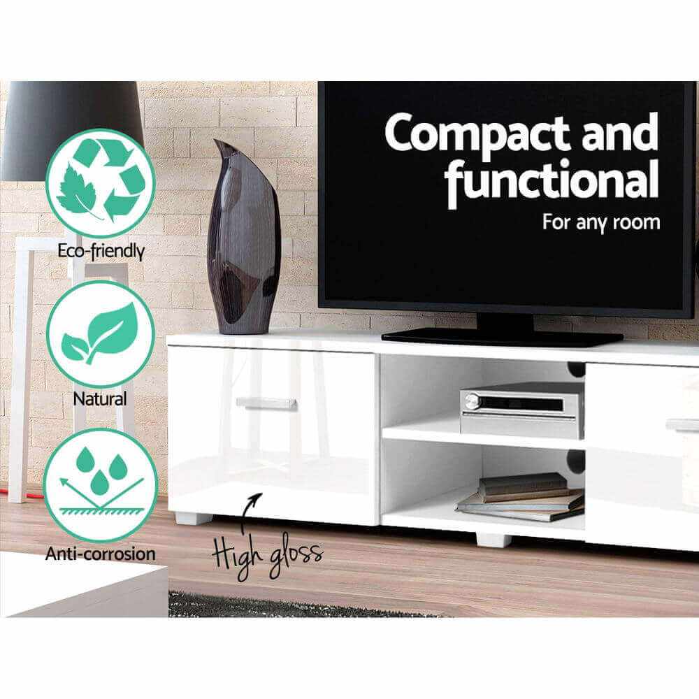 Artiss TV Cabinet Entertainment Unit Stand High Gloss Furniture Storag