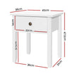 Bedside Table 1 Drawer White